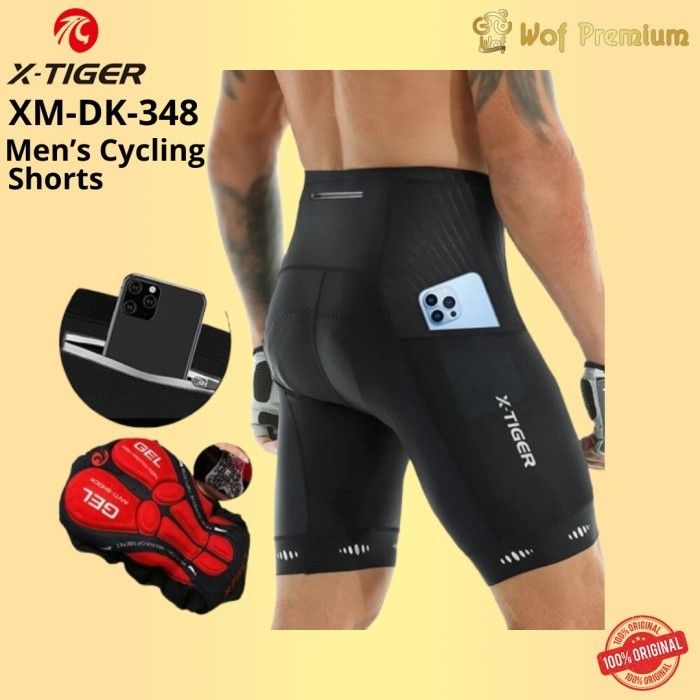 X-TIGER XM-DK-348 Celana Pendek Pria 5D Olahraga Sepeda MTB Road
