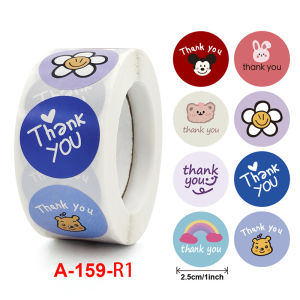 Bestella💗COD 500 PCS / 1 ROLL STIKER TERIMA KASIH / STICKER THANK YOU/Happy Birthday/Merry Christmas