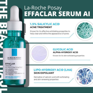 La Roche Posay Pure Vitamin C10 Serum Anti-Wrinkle Antioxidant Serum with Pure Vitamin C for Aging Skin(Serum CICAPLAST B5 RETINOL B3 HYALU B5 EFFACLAR Serum NIACINAMIDE 10)30ML