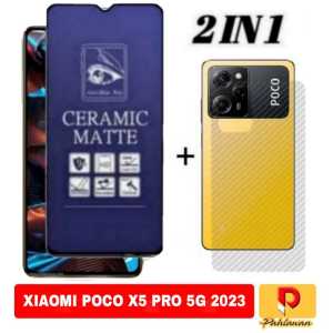 PAKET 2 INC 1 TEMPERED GLASS MATTE CERAMIC ANTI BLUE FOR XIAOMI POCO X5 PRO 5G / POCO F5 / XIAOMI POCO X5 5G / POCO M5S MATTE CERAMIC ANTI PECAH
