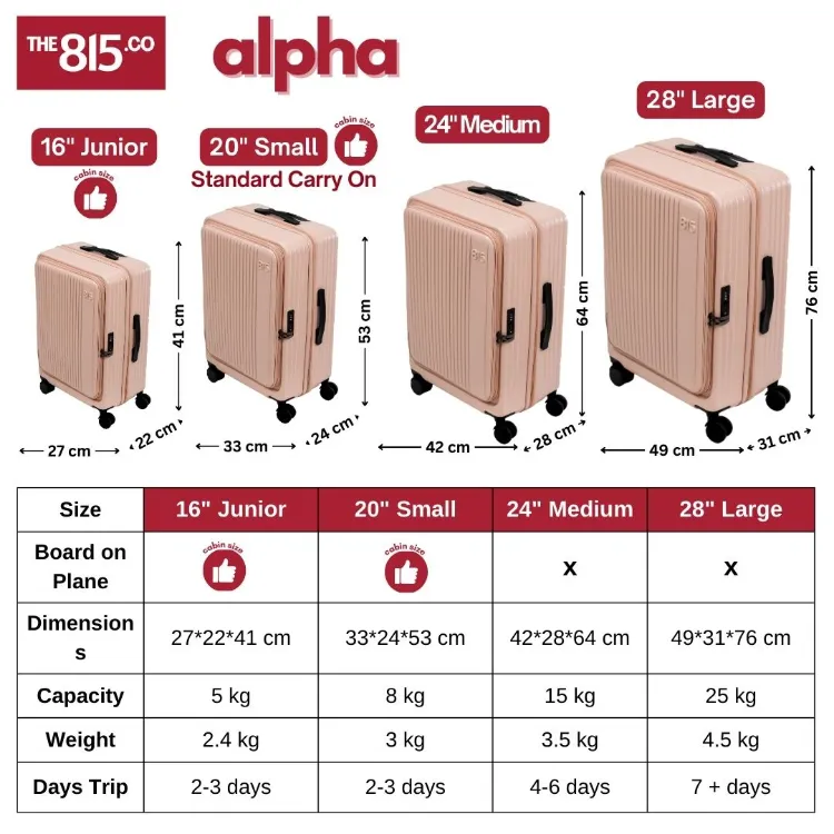 Size Chart 15kg Luggage Suitcase 15 Kg Suitcase Dimensions New