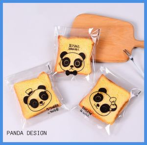100Pcs Plastic Bread Packaging Bags Toast Doughnut Cookie Food Self Adhesive Gift Bag Food Storage
