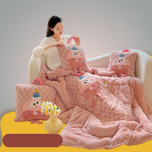 Biscuit Shaped Pillow Quilt Multifunctional Air Conditioning Quilt Children ’s Plush Toy Blanket曲奇饼干抱枕被