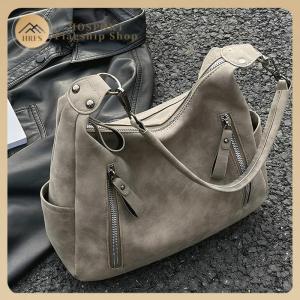 【HRFS】 PU Leather Simple Shoulder Bag Solid Color Leisure Crossbody Bag Stylish Tote Bag Travel Work Dating Shoulder Bag