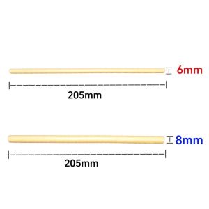 หลอดชานอ้อยย่อยสลายได้ บรรจุซองกระดาษ(100 หลอด) ขนาด6x200มม./8x210มม