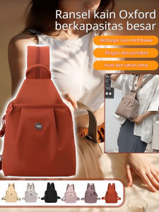 Tas Ransel Tahan Air Kain Oxford Penyimpanan Kapasitas Besar Tahan Abrasif & Ringan Cocok untuk Perjalanan & Kantor