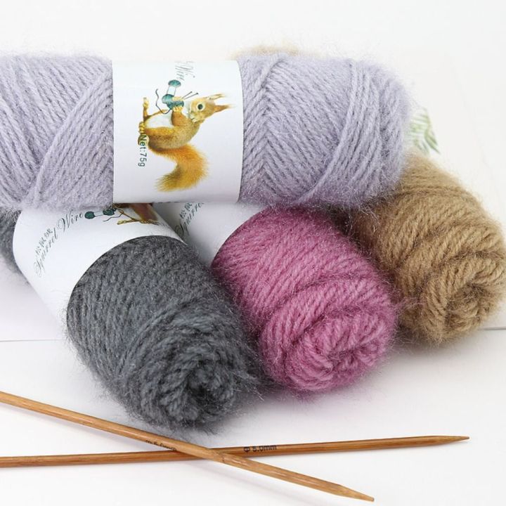 ATON MUSIC Delicate Squirrel Cashmere Yarn Soft Handmade Knitting Yarn ...