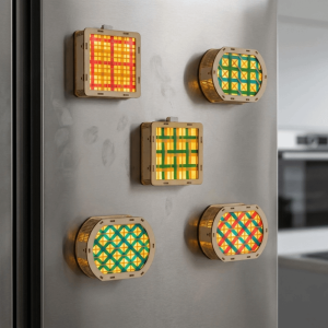 BRISA Chinese Style Bamboo Woven Refrigerator Colorful Handmade Bamboo Strip Craft Decorative with Led Light Mid-Autumn Festival Lantern Mid-Autumn Festival