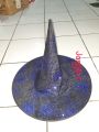 [Bahan Beludru] Topi Penyihir Murah Motif Laba Laba Cosplay Kostum Halloween Pesta. 