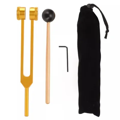 JIYAN2866 128Hz Tuning Fork Set Weighted Ear Cleaning Tools Bio-Acoustic Tuning Fork Gift Healing Tuning Fork for Healing Chakra Sound Therapy Reliever Stress