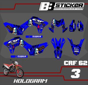 Sticker Decal Hologram CRF 150 L/ Decal crf Motif STARWARS BISA FULL BODY CRF 62