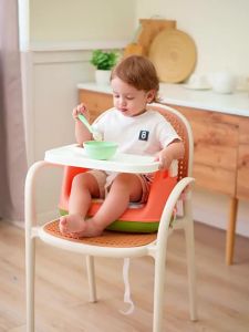 Baby high chair for eating portable cartoon-style home-use multifunctional baby dining chair learning-to-sit seat