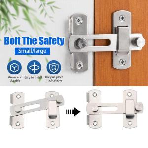 Door Hasp Latch Lock Stainless Steel Safety Packlock Clasp Bathroom Bedroom Sliding Door Window Cabinet Fitting
