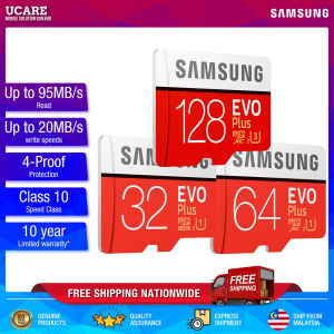 Samsung 32GB/64GB/128GB EVO Plus microSD 4-Proof protection UHS-I Class 10 Memory Card - Up to 95MB/s read And 20MB/s write speeds