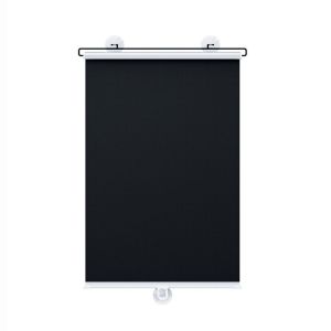PURETEN Retractable Roller Blinds With Suction Cup Portable Roller Shades Shutter Black Blackout Curtains Window