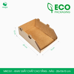 MKCG1 - 20x10x10 cm - 50 Khay giấy chất cao tầng bằng giấy carton siêu cứng kệ giấy đựng đồ văn phòng khay đựng dụng cụ khay linh kiện kệ phân loại dụng cụ
