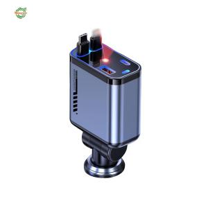 4-in-1 Retractable Car Charger Car Accessories Adapter Car Charger Fast Charging Car Charger for Phone Charging[Winnereco World]