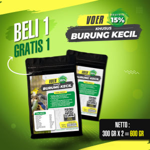 BELI 1 GRATIS 1 | VOER KHUSUS  BURUNG KECIL | VOER HARIAN | VOER NUTRISI KOMPLIT | VOER KHUSUS BURUNG KECIL PROTEIN 15% 300GR