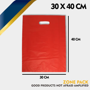 [100 PCS] Plastik HD Plong Merah | Kantong Baju Plastik PE | Plastik Packing Olshop | Plastik Plong