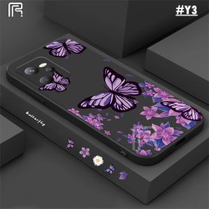 (Lokal Ready) Casing hp Vivo Y17S Y27S Y27 5G Y36 4G Y36 5G Y02 Y02T Y12s Y21 Y16 Y35 Y22 Y22s Y11 Y12 Y12i Y15 Y15s Y02s Y01 Y20 Y20s Y12A Y17 Y91C Y1S Y93 Y95 Y19 Y71  Vintage Ungu Biru Butterfly Kertas Graffiti Soft Case