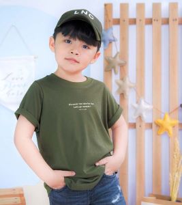 Lily And Clark Kaos Anak Laki-Laki Stylish Warna Hijau Army Yang Keren KLC44