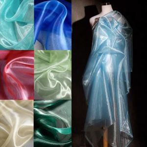 NEXTYOO DIY Crystal Organza Fabric Translucent Glossy Shiny Mesh Fabric Soft Draping Wedding Backdrop Fabric for Wedding Backdrop DIY Curtains Hanfu Dress Design