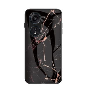 เคสป้องกันกระจกเทมเปอร์ไล่ระดับสีหินอ่อนสุดหรู A60 OPPO 2024เคสโทรศัพท์สำหรับ OPPOA60ฝาหลังขอบ TPU กันกระแทก60 4G 5G