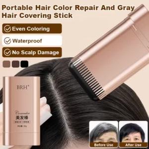 【Ship in 24H】Best Price【Gray Hair Covering Tool】Gray Hair Covering Stick/ Color-Resistant Hair Coloring Stick/ Plant-Based Hair Dye/ Hair Coloring Stick/ Quick-Drying Easy-Filling/ Non-Greasy/ Hypoallergenic Ingredients/ No Hair Damage 不掉色美发棒