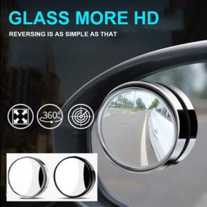 SADSAF 360 Degree Parking Small Side Mirror RearView Blindspot Round Mirror