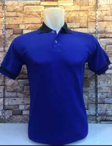 Kaos kerah pendek FO KOMBINASI - BENHUR No 5 / Kaos kerah polos FO Kombinasi Lengan Pendek / polo shirt lengan pendek / Kaos polo katun Premium / KERAH KOMBINASI - Biru Tua / Benhur Kombinasi