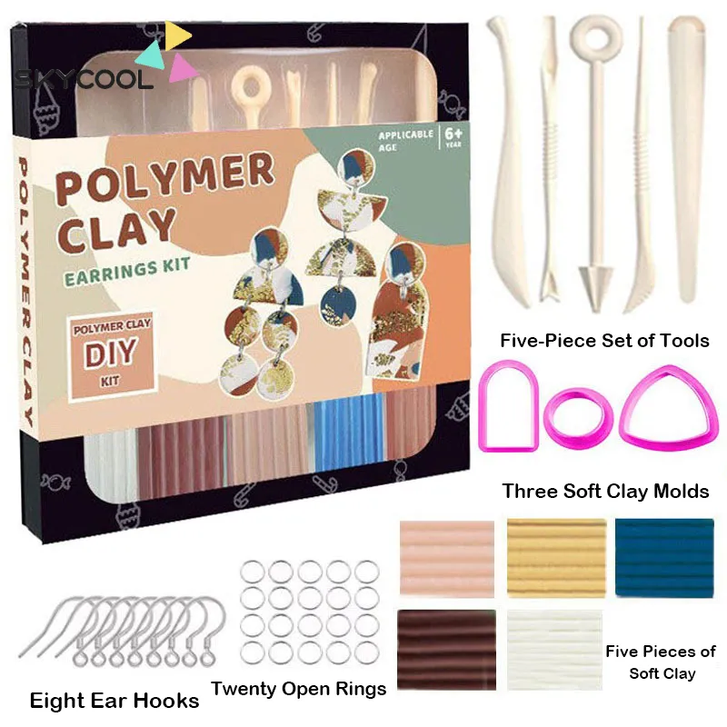 Polymer Clay Earring Jewelry Making Kit Clay Earring Making Set