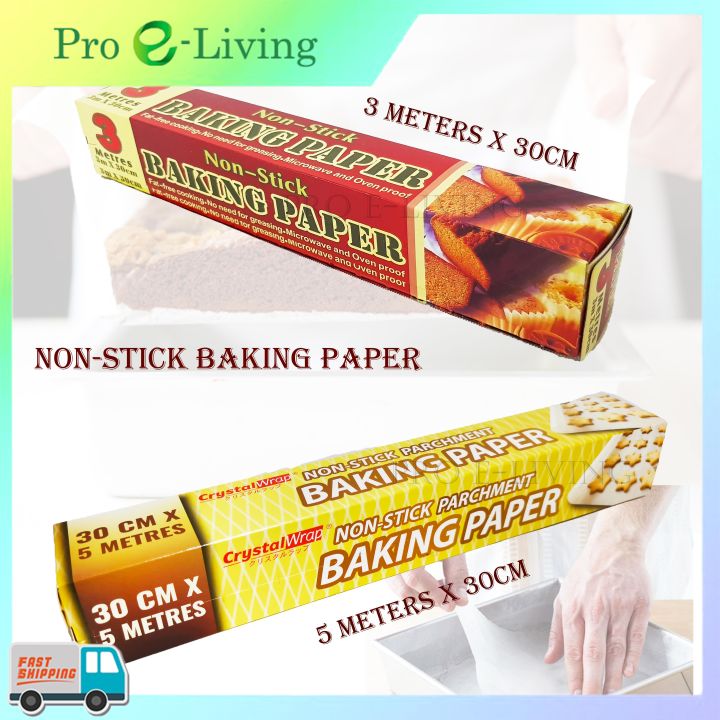 Non-Stick Microwave and Oven Proof Baking Paper Cook Tools/ Kertas Kek ...