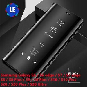 For Samsung Galaxy S6 / S6 edge / S7 / S7 edge / S8 / S8 Plus / S9 / S9 Plus / S10 / S10 Plus / S20 / S20 Plus / S20 UItra Phone Case Luxury Electroplating Mirror Flip Cover Hard TPU Full Protection Casing