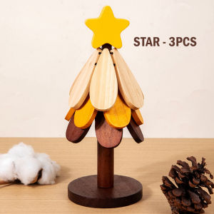 RakanKu Malaysia Wooden Tree Insulation Mat Solid Wood Coaster Heat Resistant Pot Holder Pan Trivet Anti Scald Non Slip Folding Table Placemat Kitchen Dining Decor Alas Cawan Kayu 隔热垫木