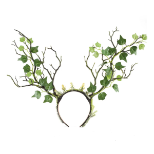 Natural Branch Headband Leaf Antler Headwear Fashion Hair Accessories and Halloween Cosplay Headwear Women Witch Outfit