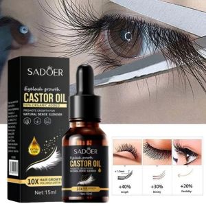 15ml Natural Castor Oil Hair Eyebrow Eyelash Growth Essence Natural Plant Essence 7 Days Fast Growth Eyebrow Eyelash Enhancer