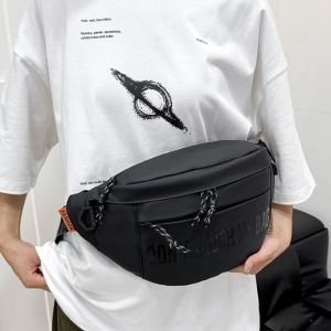 YRUQYS Multifunctional Cycling Crossbody Bag Oxford Cloth Water Resistant Mens Chest Bag Versatile Streetwear Fanny Pack Motorcycle