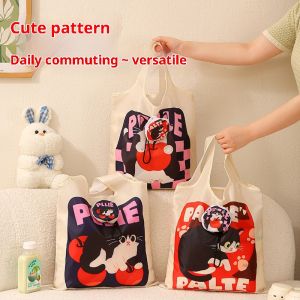 YONUO Túi mua sắm có thể tái sử dụng in dễ thương với thiết kế có thể gập lại cho sử dụng thường nhật và du lịch