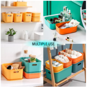 IKEA MUJI Storage Box Multipurpose Clothes Kitchen Household Plastic Container Basket Organizer Bekas Kotak Simpanan