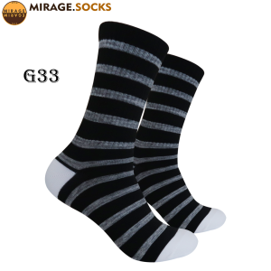 Kaos Kaki Oldschool - Kaos Kaki Skate Motif Garis Stripes Marble White - 4LAYER BENANG - G33