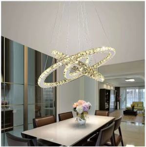 LED โคมไฟคริสตัลห้อยเพดาน ทรงเกลียว เปลี่ยนสีได้3สี โคมไฟห้องนั่งเล่น ห้องนอนของโรงแรม โคมไฟขายดี