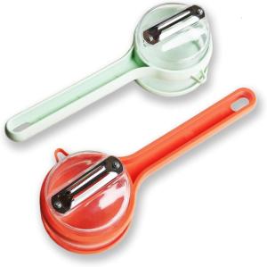 Peeling Tool With Storage Box And Vegetable Peeler With Container Double-Sided Stainless Steel Multi-Function Peeler For Home Kitchen