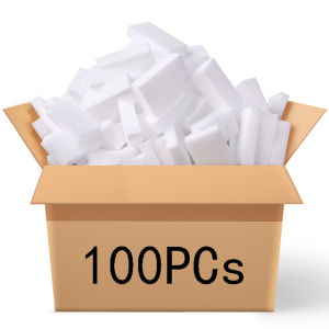 Fypo 50/ 100 Pieces Sponge Magic Cleaning Sponge Dishes Cleaner Cleaning Sponge For Kitchen Bathroom Cleaning Tools Table car shoes cleaning tools