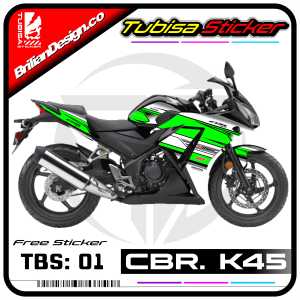 Stiker Dekal Motor CBR K45 - Sticker Striping Decal Variasi Motor CBR.K45. TBS.01