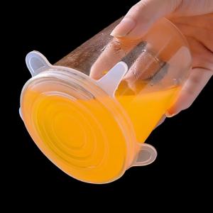 WP💓💛💖 6pcs Silicone Covers Adaptable Silicone Lids Universal Dish Stretch Keeping Fresh Airtight Cover Silicone Food Lids For Kitchen