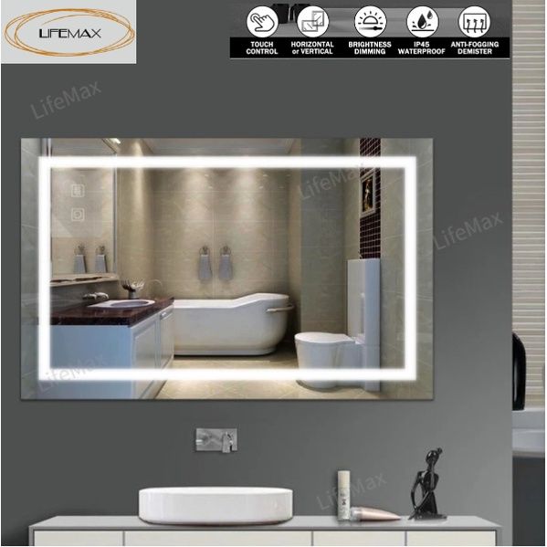 (SG Stock)New LED Dimmber Bath Mirrors Vanity Cosmetic Mirror Touchable ...
