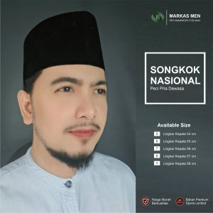 Songkok Nasional - Songkok Peci Hitam Pria - Kopiah Dewasa
