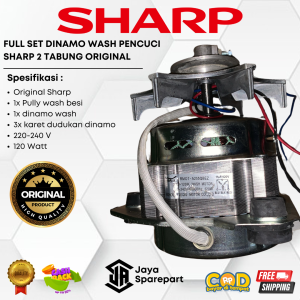 Paket Full Set Dinamo Wash Pencuci Mesin Cuci Sharp 2 Tabung | Pully Wash