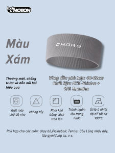 Băng Đô Thể Thao Cao Cấp Chars - Headband Thể Thao Băng Đô Tập Gym Chạy Bộ Yoga Thấm Hút Mồ Hôi Chống Trượt