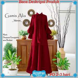 Gamis Alia Family Set | Baju Premium Anak Perempuan & Dewasa | Couple Lebaran Seragam Terbaru Murah